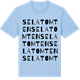 Blue Soul t-shirt med Selatomten ordlek t-shirt