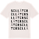 Vintage White t-shirt med Selläter ordlek t-shirt