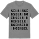Mid Heather Gray t-shirt med Selringen ordlek t-shirt