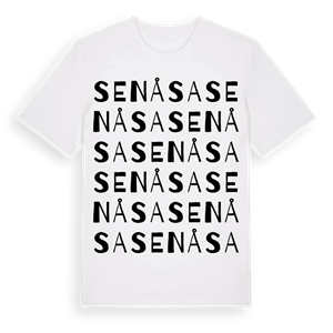 Senåsa ordlek t-shirt – ekologisk bomull t-shirt från Pinshirt