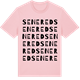 Pink Cotton t-shirt med Senered ordlek t-shirt