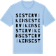 Blue Soul t-shirt med Sesterviken ordlek t-shirt