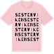 Pink Cotton t-shirt med Sesterviken ordlek t-shirt