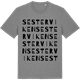 Mid Heather Gray t-shirt med Sesterviken ordlek t-shirt