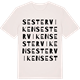 Vintage White t-shirt med Sesterviken ordlek t-shirt