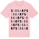 Pink Cotton t-shirt med Sibbarp ordlek t-shirt