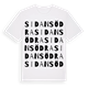 White t-shirt med Sidan Södra ordlek t-shirt