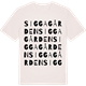 Vintage White t-shirt med Siggagården ordlek t-shirt