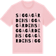 Pink Cotton t-shirt med Siggagården ordlek t-shirt
