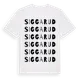 White t-shirt med Siggarud ordlek t-shirt