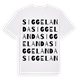 White t-shirt med Siggelanda ordlek t-shirt