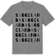 Mid Heather Gray t-shirt med Siggelanda ordlek t-shirt
