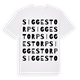 White t-shirt med Siggestorp ordlek t-shirt