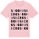 Pink Cotton t-shirt med Sigghusberg ordlek t-shirt