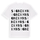 White t-shirt med Signebyn ordlek t-shirt