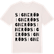 Vintage White t-shirt med Signeröd ordlek t-shirt