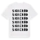 White t-shirt med Signeröd ordlek t-shirt