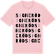 Pink Cotton t-shirt med Signeröd ordlek t-shirt