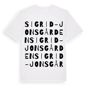 Sigrid-Jonsgården ordlek t-shirt – ekologisk bomull t-shirt från Pinshirt