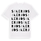 White t-shirt med Sikerud ordlek t-shirt