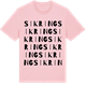Pink Cotton t-shirt med Sikring ordlek t-shirt