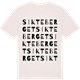 Vintage White t-shirt med Sikteberget ordlek t-shirt