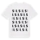 White t-shirt med Sil ordlek t-shirt
