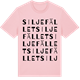 Pink Cotton t-shirt med Siljefället ordlek t-shirt