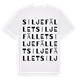 White t-shirt med Siljefället ordlek t-shirt