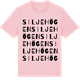 Pink Cotton t-shirt med Siljehögen ordlek t-shirt
