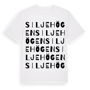 Siljehögen ordlek t-shirt – ekologisk bomull t-shirt från Pinshirt