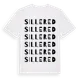 White t-shirt med Sillered ordlek t-shirt