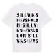 White t-shirt med Sillviks Havskoloni ordlek t-shirt