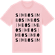 Pink Cotton t-shirt med Simbo ordlek t-shirt