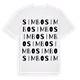 White t-shirt med Simbo ordlek t-shirt