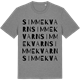 Mid Heather Gray t-shirt med Simmekvarn ordlek t-shirt