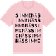 Pink Cotton t-shirt med Simmenäs ordlek t-shirt