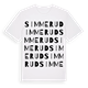 White t-shirt med Simmerud ordlek t-shirt