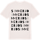 Vintage White t-shirt med Simmerud ordlek t-shirt