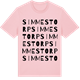 Pink Cotton t-shirt med Simmestorp ordlek t-shirt