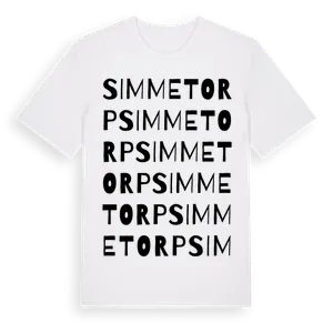 Simmetorp ordlek t-shirt – ekologisk bomull t-shirt från Pinshirt