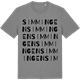 Mid Heather Gray t-shirt med Simmingen ordlek t-shirt