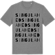 Mid Heather Gray t-shirt med Singulahed ordlek t-shirt