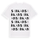 White t-shirt med Sinkan ordlek t-shirt