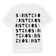 White t-shirt med Sinstebo ordlek t-shirt