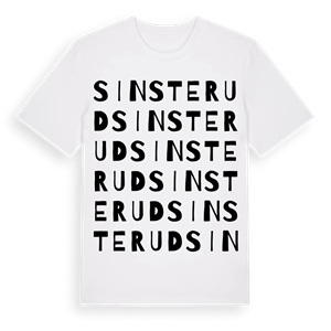 Sinsterud ordlek t-shirt – ekologisk bomull t-shirt från PinShirt