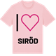 Pink Cotton t-shirt med Jag älskar Siröd t-shirt stort tryck