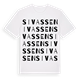 White t-shirt med Sivassen ordlek t-shirt