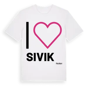 Jag älskar Sivik t-shirt stort tryck – ekologisk bomull t-shirt från Pinshirt