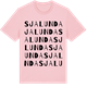 Pink Cotton t-shirt med Sjalunda ordlek t-shirt